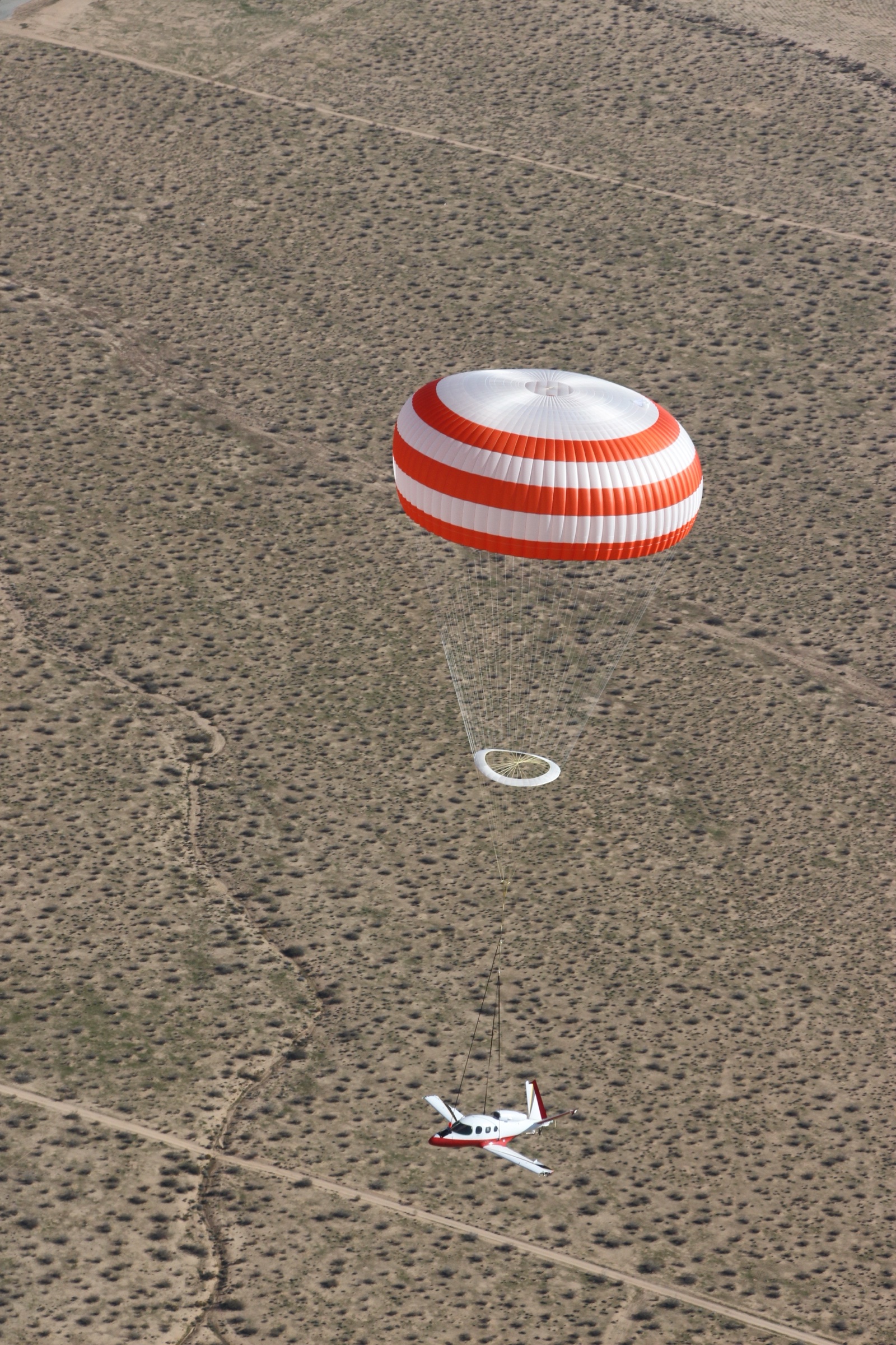 CAPS parachute deployed over the airframe