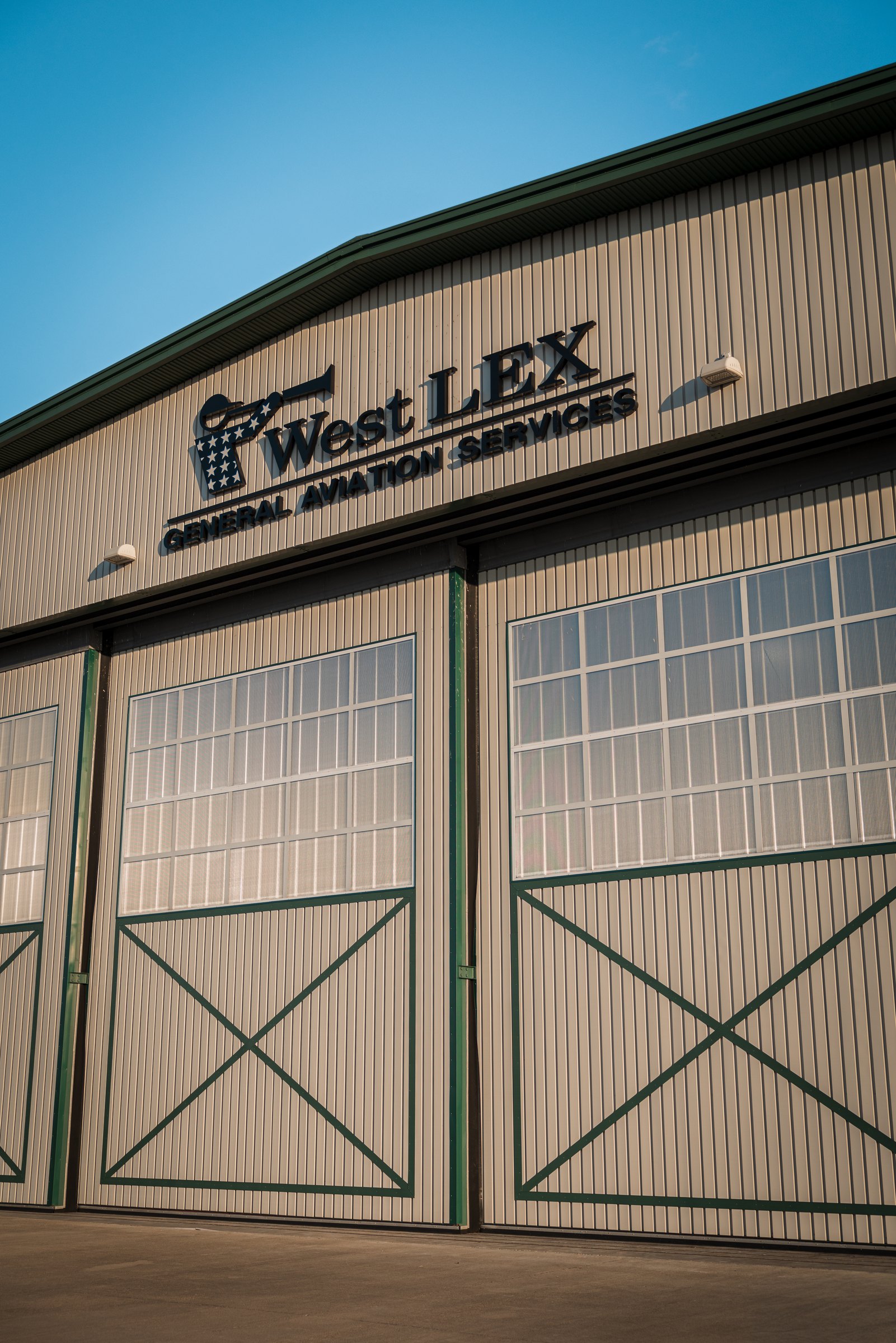 The WestLEX general aviation hangar at Blue Grass Airport