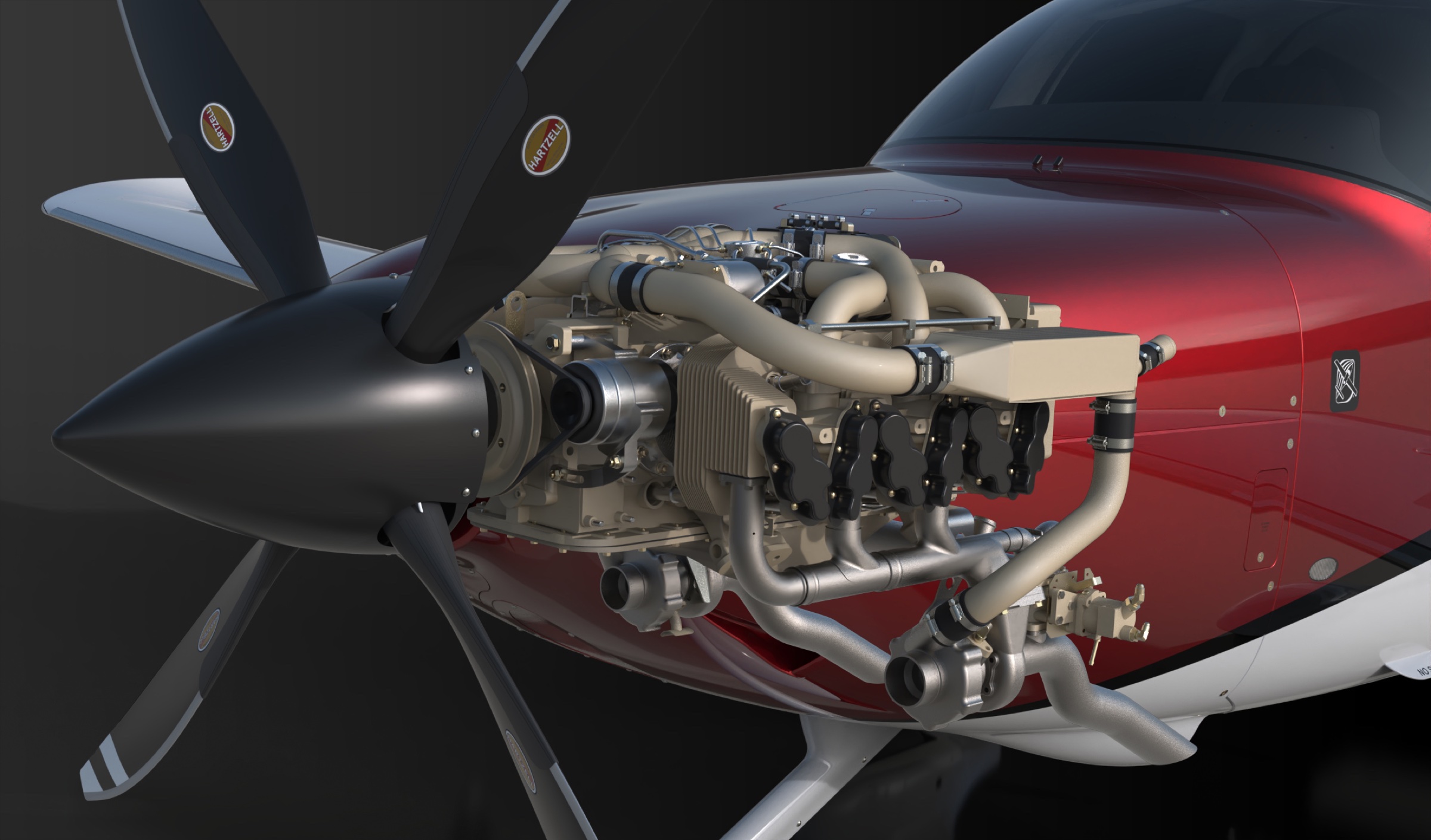 Continental TSIO-550-K turbocharged engine