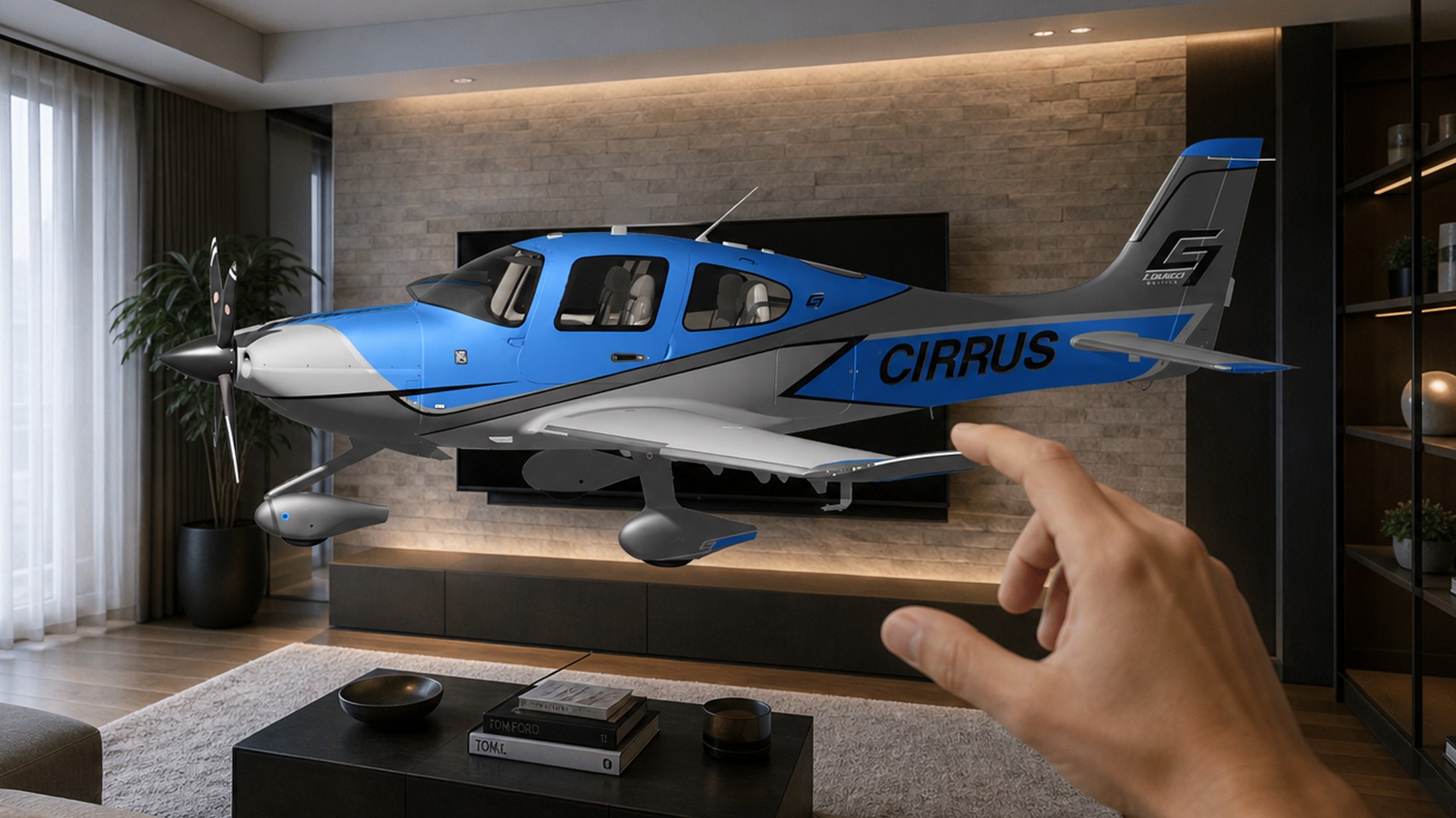 A Cirrus SR explored in augmented reality